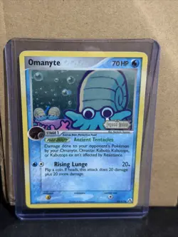 Pokemon TCG Omanyte Legend Maker 60/92 Reverse Holo Card NM Stamped - Image 1