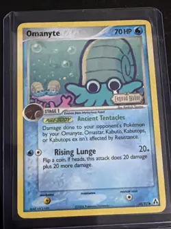 Pokemon TCG Omanyte Legend Maker 60/92 Reverse Holo Card NM Stamped - Image 2