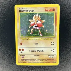 🔥 Hitmonchan 7/102 🔥 Original Holo Rare Base Set Pokemon Card 1999 WOTC TCG - Image 2