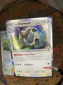 4 Card Bundle Pokemon TCG Hop’s Pokemon Trainer cards • Holo dubwool & Rookidee - Image 2