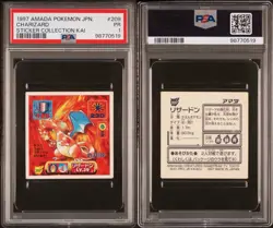 PSA 1 CHARIZARD 1997 AMADA POKEMON STICKER 209 KAI GRADED MINT JAPANESE PM-TPHLC - Image 3