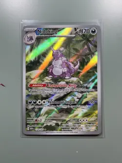 Nidoking 174/165 Pokemon 151 Illustration Rare IR MEW Raw NM Mint Scarlet Violet - Image 1