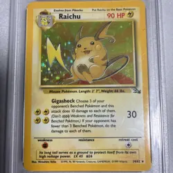 Pokemon Raichu Holo #14 | PSA 6 | Fossil Set 1999 - Image 3