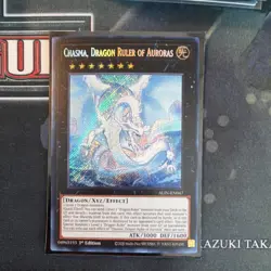 YuGiOh! ALIN-EN047 Chasma, Dragon Ruler of Auroras 1st Edition Secret Rare NM - Image 1