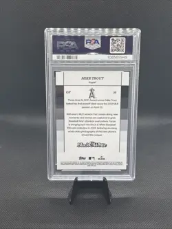 2024 Topps Black & White #16 Mike Trout PSA 10 GEM MINT POP 25 🔥 - Image 2