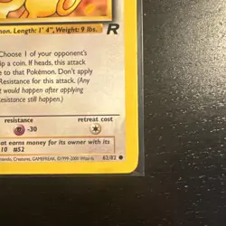 Meowth 62/82 Common card Team Rocket set Pokemon TCG WOTC 2000 - Image 4