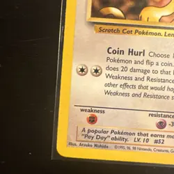 Meowth 62/82 Common card Team Rocket set Pokemon TCG WOTC 2000 - Image 5