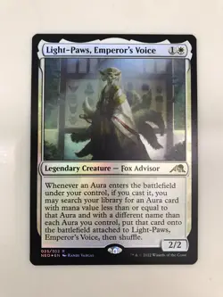 Light-Paws Emperor's Voice Foil MTG Magic the Gathering Card NM Mint Neon NEO - Image 1