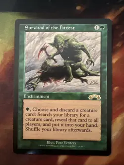 Survival of The Fittest Exodus Regular Card Magic The Gathering MP - Image 1