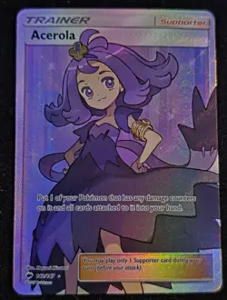 Pokemon Acerola Full Art Ultra Rare Trainer 142/147 Sm-Burning Shadows EN MP - Image 1