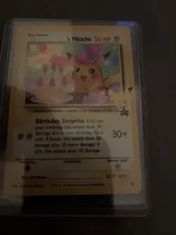 Pokemon TCG Birthday Pikachu Promo 24 - Celebrations 25th Anniversary Set NM - Image 1