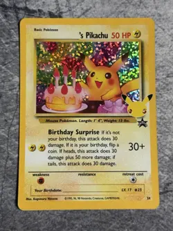 Pokemon TCG - Birthday Pikachu 24 - Pokemon 25th Anniversary Celebrations NM - Image 1