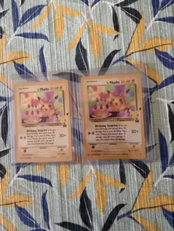 2x -Pokemon TCG Birthday Pikachu #24 – Celebrations 25th Anniversary – Holo – NM - Image 1