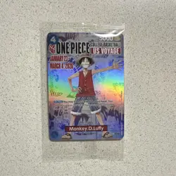 Bandai One Piece CCG Holo Promo Full Art Monkey D. Luffy US Voyage 5000 4 2026 - Image 1