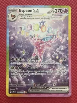 Pokemon Prismatic Evolutions Espeon EX 155/131 Special Illustration Rare Card - Image 1