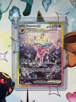 Espeon ex 155/131 Prismatic Evolutions Special Illustration Rare Pokemon Card - Image 1