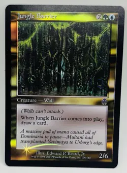 MTG Jungle Barrier Apocalypse Foil Near Mint NM - Image 1