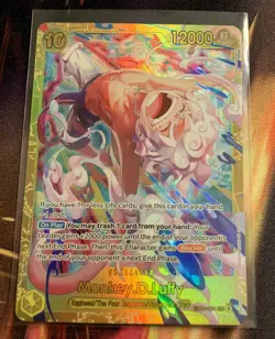 One Piece Monkey.D.Luffy EB04-061 SEC Adventure on Kami's Island Gold NM - Image 1