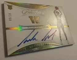 PANINI FLAWLESS : ISAIAH STEWART ROOKIE BASKETBALL AUTO CARD 08/10 2020 GOLDU - Image 2