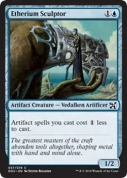 1 x Etherium Sculptor - Duel Decks: Elves vs Inventors - Light Play - MTG - Image 1