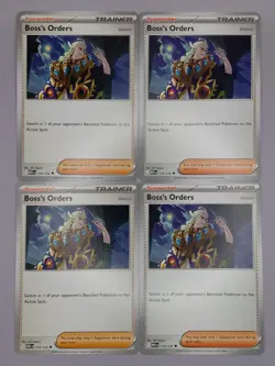 4x Boss's Orders 114/132 Mega Evolution Pokemon Playset x4 - Image 1