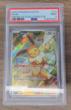 Eevee SVP 173 PSA 9 - Pokemon - Mint - Prismatic Evolutions ETB Promo - Image 1