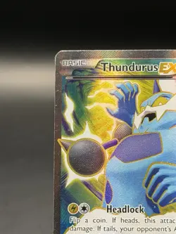 Pokemon TCG Thundurus EX (98 Full Art) 98/108 Roaring Skies Ultra Rare Holo HP - Image 2