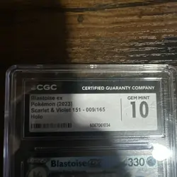 Blastoise EX 2023 Scarlet & Violet 151 009 / 165 Holo CGC 10 Pokemon - Image 2
