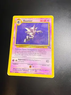 HAUNTER 21/62 RARE FOSSIL POKEMON HEAVILY PLAYED UNLIMITED - Image 1
