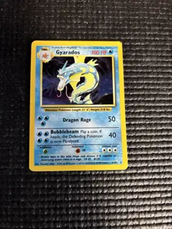 Pokemon TCG Gyarados Base Set 6/102 Holo Rare Ungraded LP - Image 1