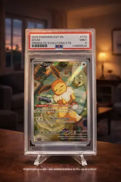 💤✨ Pokemon TCG – Eevee 173 – Prismatic Evolutions (2025) – Promo – PSA 9 (MINT) - Image 1