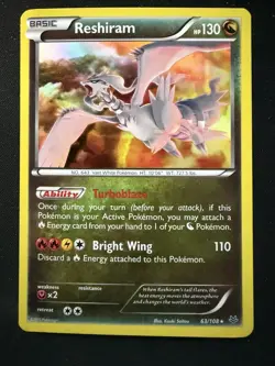 Reshiram Holo - 2015 Pokemon XY Roaring Skies 63/108 NM - Image 1