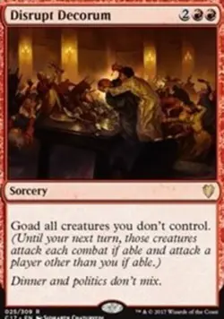 1 x Disrupt Decorum - Commander 2017 - Light Play - MTG - Image 1
