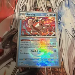 POKEMON TCG SEAKING 021/131 MASTERBALL HOLO RARE NM PRISMATIC EVOLUTIONS - Image 2