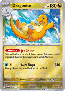 Dragonite Promo 119/SV-P Winner Prize Master Ball Holo Pokemon Indonesia Sealed - Image 3