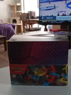 POKEMON TCG EVOLUTION MEGA HEROES MINI TIN DISPLAY OF 10 FACTORY SEALED w/BOX - Image 1