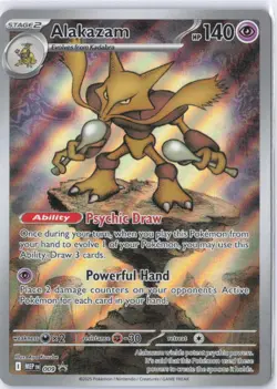 Pokemon TCG Alakazam 009 Me: Mega Evolution Promo Holo 140 HP - Image 1