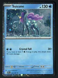DOUBLE SWIRL 🌀 Suicune (Cosmos Holo) 026/094 Phantasmal Flames NM Pokemon TCG - Image 5