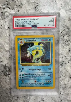 4th Print PSA 9 Gyarados 6/102 Holo Pokemon Base Set 1999 2000 UK - Image 1