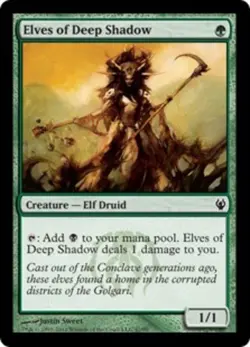1 x Elves of Deep Shadow - Duel Decks: Izzet vs Golgari - Light Play - MTG - Image 1
