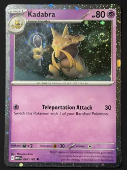 Kadabra DOUBLE SWIRL Pokemon Promos 064/165 Holo Promo Cosmos Holo Rare LP - Image 1
