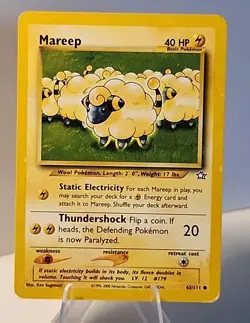 Mareep 65/111 Neo Genesis Regular Vintage Pokemon TCG LP - Image 1