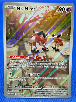 Pokemon TCG Mr. Mime 179/165 Sv: Scarlet & Violet 151 Holo Illustration Rare NM - Image 1