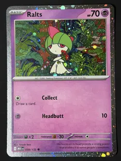 DOUBLE SWIRL 🌀🌀Ralts 058/132 Mega Evolution Cosmos Holo Promo NM Pokemon TCG - Image 3