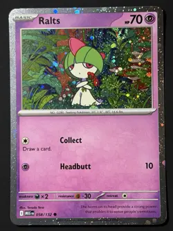 DOUBLE SWIRL 🌀🌀Ralts 058/132 Mega Evolution Cosmos Holo Promo NM Pokemon TCG - Image 5
