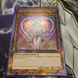 Yugioh! 1x Dark Magician Girl RA03-EN123 Platinum Secret Rare 1st Ed LP - Image 1