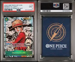 2025 ONE PIECE OP13-CARRYING ON HIS WILL MANGA ALT ART #118 MONKEY D LUFFY PSA 9 - Image 3
