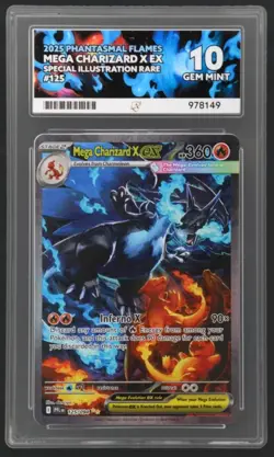 Mega Charizard X ex 125/094 - Pokemon TCG Phantasmal Flames ACE 10 Perfect Subs - Image 1