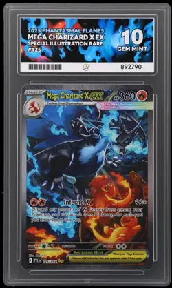 Pokemon TCG Mega Charizard X ex 125/094 SIR Phantasmal Flames ACE 10 - Image 1