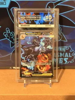 Ace 10 Mega Charizard X EX 125/094 Phantasmal Pokemon TCG - Perfect Subgrades - Image 1
